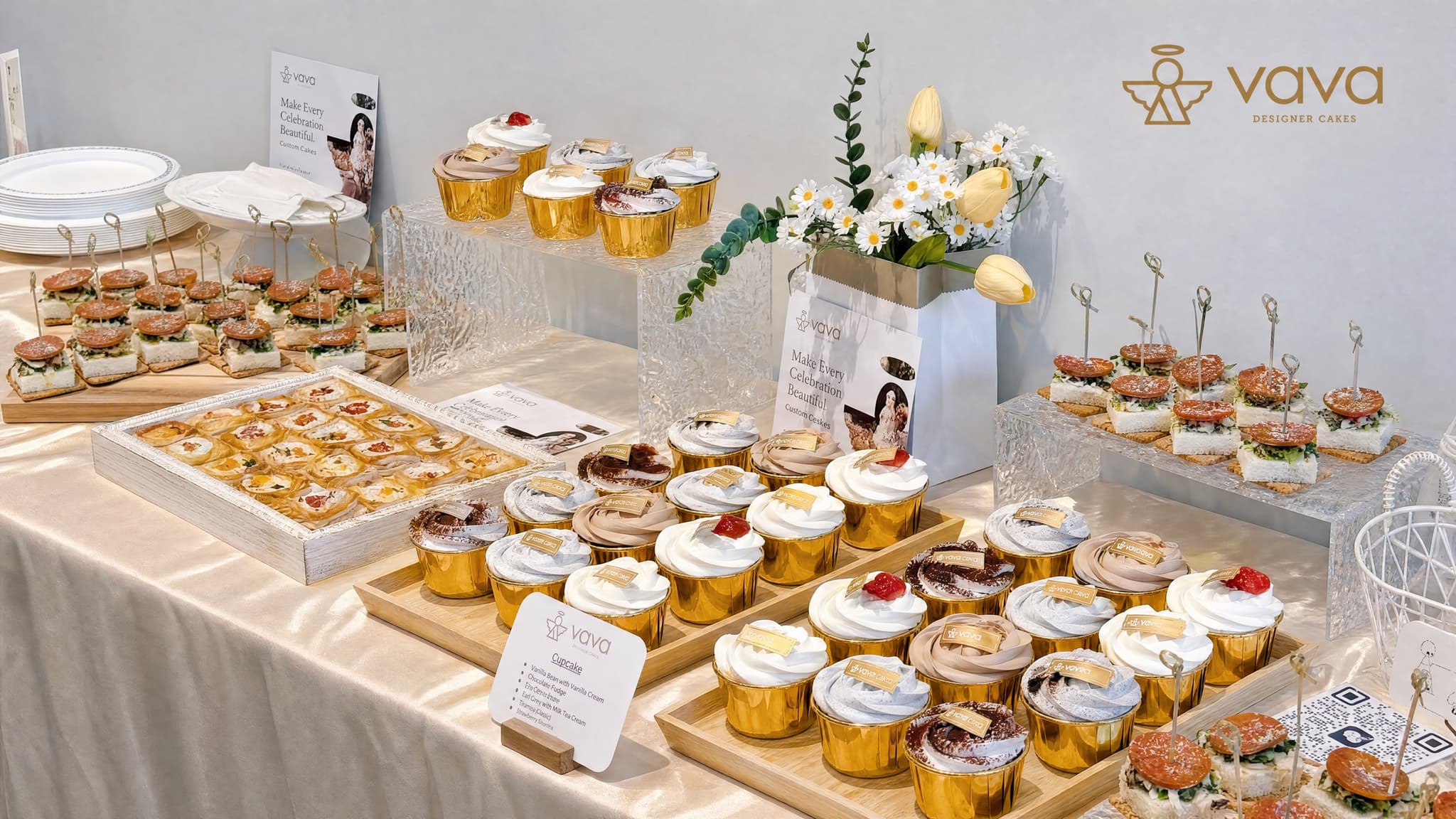 Elegant dessert table with pastel florals at a GTA wedding