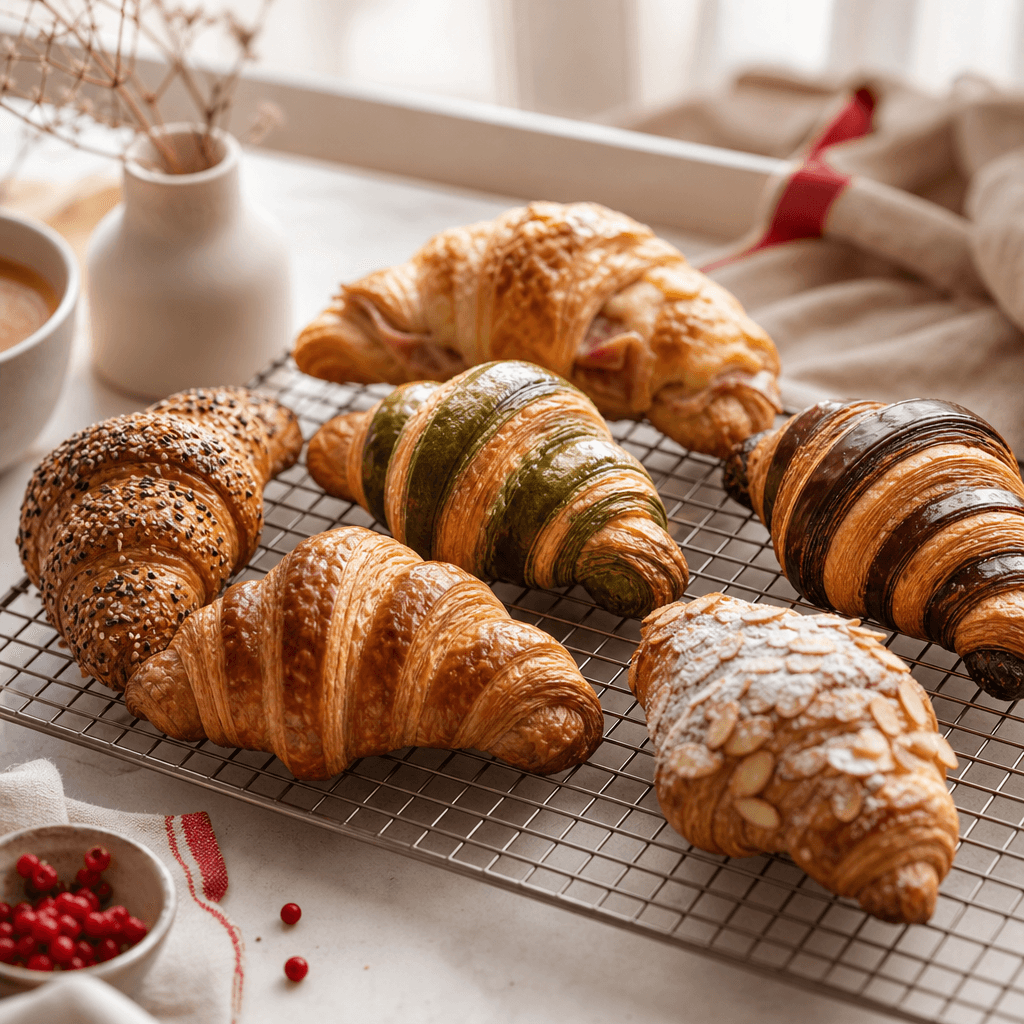 Fresh croissant trays for Vava breakfast catering in Toronto