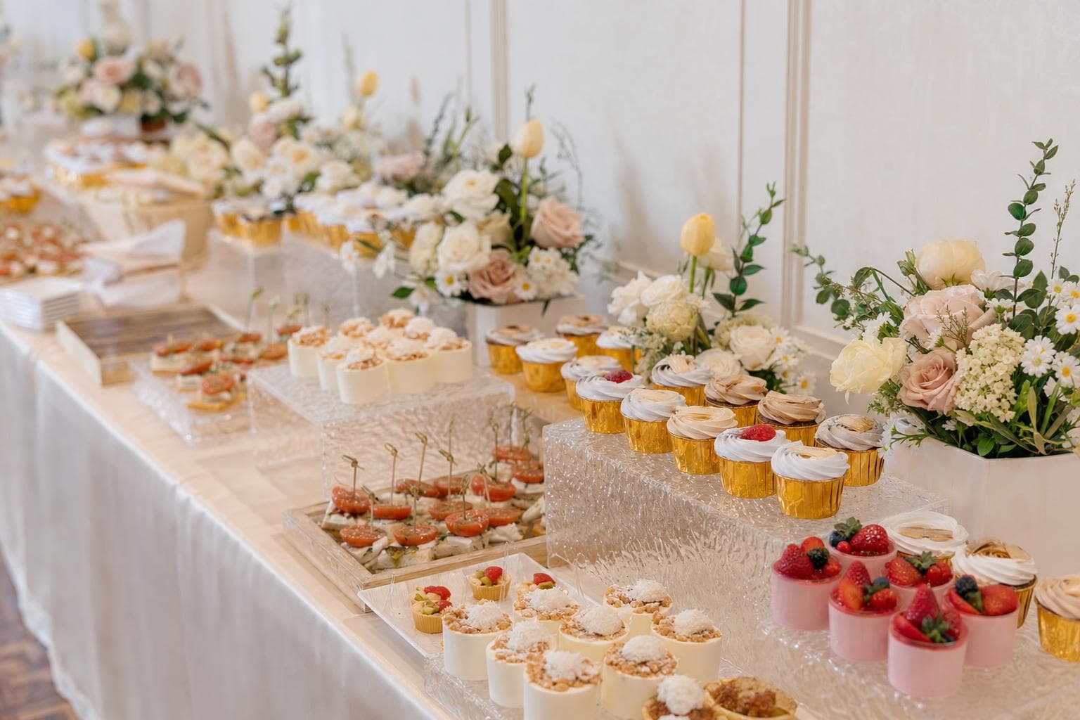 Vava Dessert Tables setup at a community fundraiser