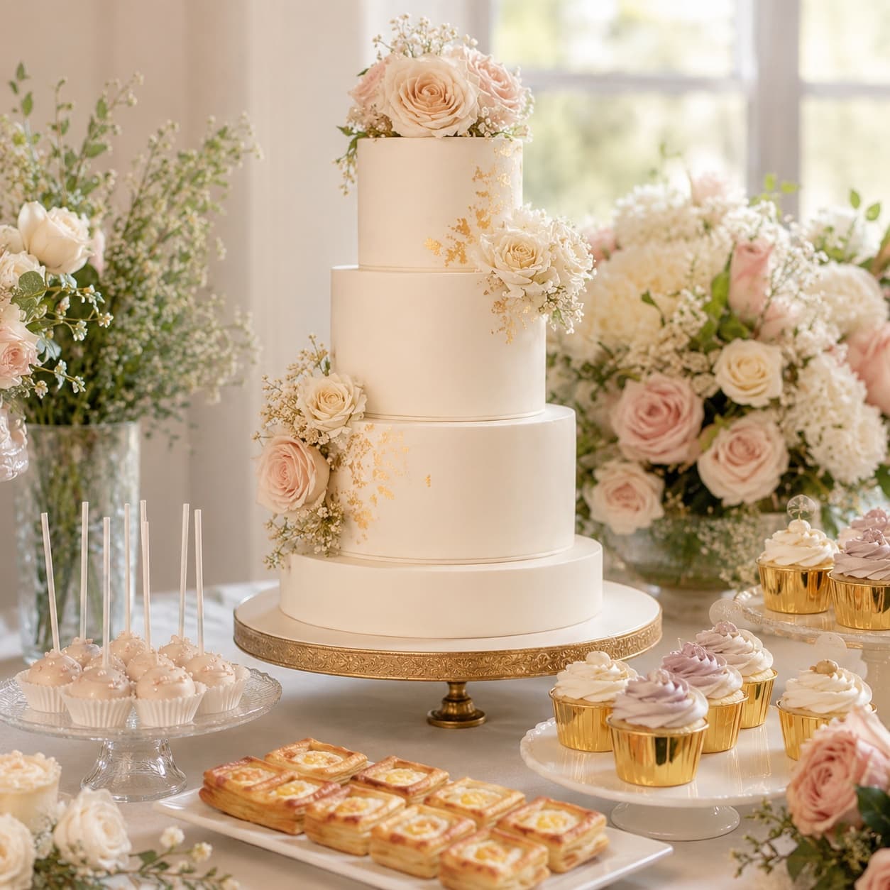 Wedding sweet table styled by Vava Dessert Tables