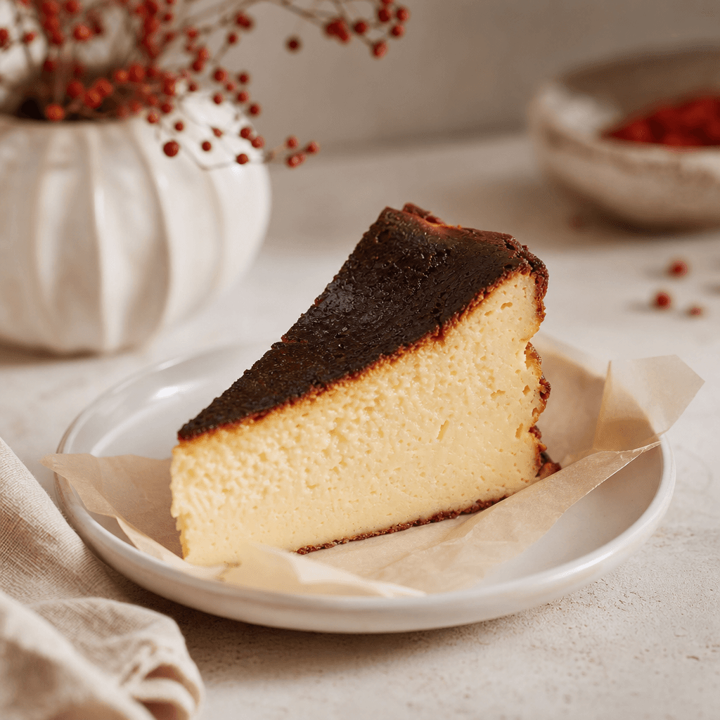 Basque burnt cheesecake for catering — Vava Dessert Tables Toronto