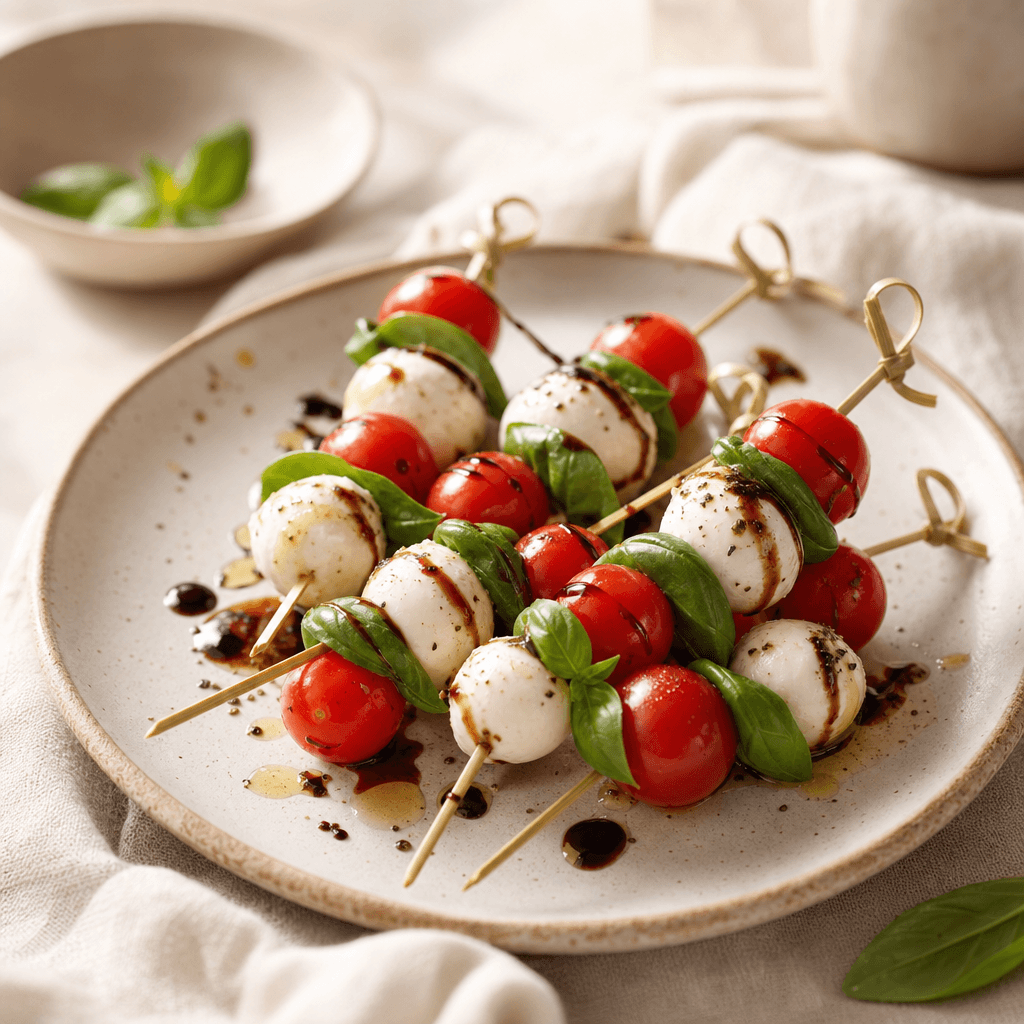 Caprese skewers for catering — Vava Dessert Tables Toronto